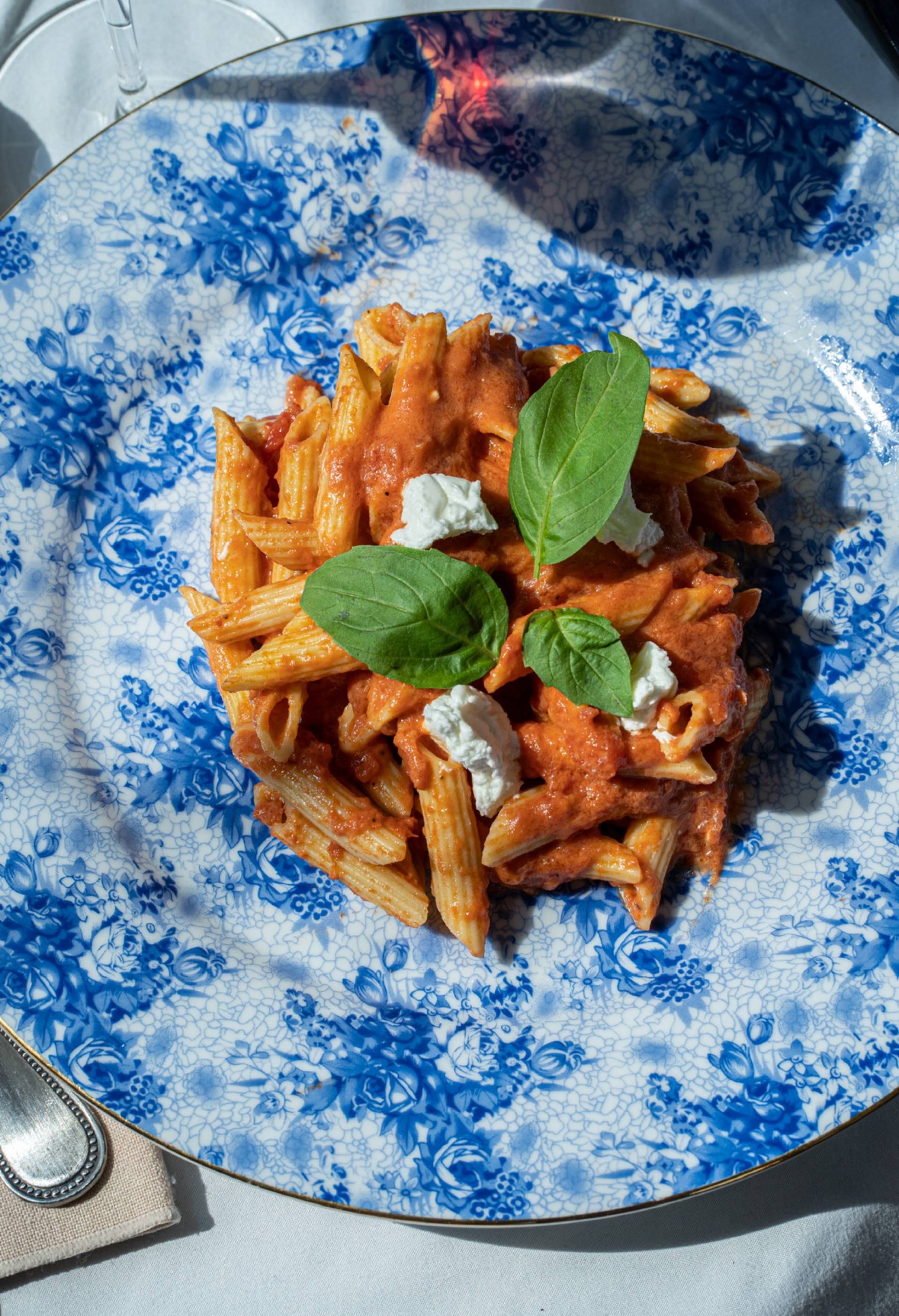 Penne Alla Vodka w/ Goat Cheese & Chicken Sausage